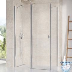 Дверь в нишу Ravak Chrome CRV2-90 профиль хром, стекло прозрачное 1QV70C00Z1