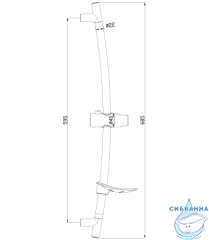 Штанга душевая 70 см Lemark LM8064C (хром)