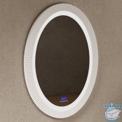 Зеркало для ванной ABBER Stein AS6601 с подсветкой, белое матовое