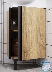 Тумба Aqwella Porto 45 дуб балтийский с раковиной Дельта  45