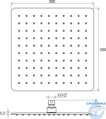 Верхний душ Ravak Chrome 982.00, X07P016