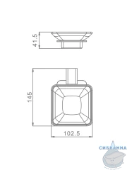 Мыльница Raglo R301.02.09 (графит/белый)