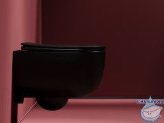 Унитаз подвесной безободковый Ceramicanova Modena  Rimless CN6063MB с сиденьем быстросъемным Soft Close (микролифт)