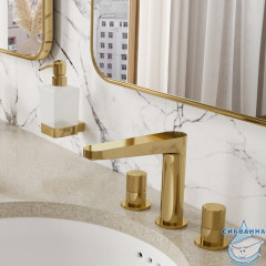 Смеситель для раковины Wasserkraft Ems 7635  (глянцевое золото)