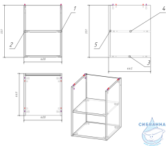 Модуль для тумбы Cersanit Moduo 40 SB-MD-MOD40-SZ дуб