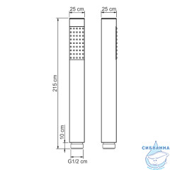 Ручной душ WasserKRAFT 1 режим A106 (хром)