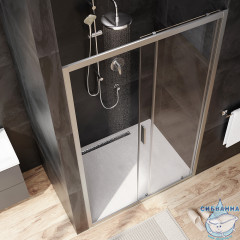 Дверь в нишу AM.PM Gem W90G-120-1-195MT 120 см профиль хром, стекло прозрачное