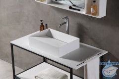 Консоль под раковину ABBER Stein AS2631 напольная, белая матовая