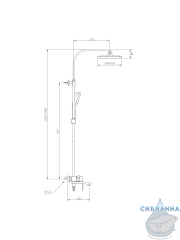 Душевая система Raglo 340 1 режим R01.24.06 (черный)