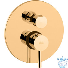 Встраиваемый смеситель для ванны Paffoni Light LIG018HG (медовое золото)