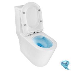 Унитаз напольный безободковый Azario Scala с бачком и сиденьем Soft Close (микролифт) AZ-8101