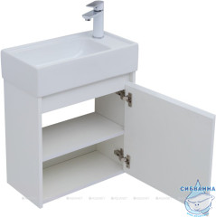 Тумба Aquanet Nova Lite 50 с раковиной Counter 50 белый глянец