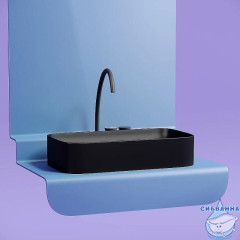 Раковина на столешницу 71 см Ceramicanova Element CN6054MB (черный матовый)
