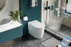 Унитаз приставной  импульсный Abber Bequem AC1114P с сиденьем Soft Close (микролифт) (белый)