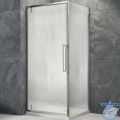 Душевое ограждение Veconi Rovigo 90x70 профиль хром, стекло дождь RV033R-9070-06-C7 (без поддона)