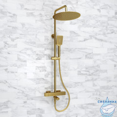 Душевая система Wasserkraft 300 1 режим A199.262.201.BG Thermo (золото матовое)