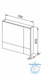 Зеркало-шкаф Aquanet Верона 75 белый 175381