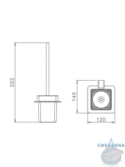 Ершик для унитаза Raglo R301.10.09 (графит/белый)
