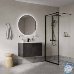 Смеситель с верхним душем, черный, Bild, IDDIS, BILBL1Fi06