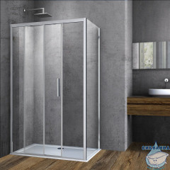 Душевое ограждение Vincea Софт 160x90 профиль хром, стекло прозрачное VSR-3SO9016CL