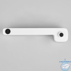 Излив для смесителя, ванна, плоский, латунь, 150 мм, поворотный, в/див, м. белый, ID, 995F15WM2SM