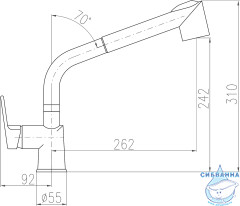 Смеситель для кухни Ravslezak Колорадо CO111.5CMAT (черный)