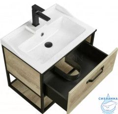 Тумба Акватон Лофт Фабрик 65 со столешницей Лофт Фабрик 65 дуб эндгрейн, без раковины