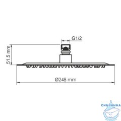 Душевая система Wasserkraft 250 1 режим A5548.180.259.285.194.286 Thermo (матовое золото)