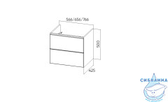 Тумба под раковину Viant София 60П белая