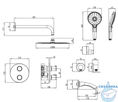 Душевая система Lemark Yeti 300 1 режим LM7822С (хром)