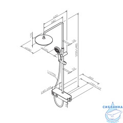 Душевая система AM.PM Inspire V2.0 F0750A422 1 режим (черный матовый)