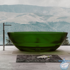 Ванна из полиэфирной смолы ABBER Kristall 180х85 AT9702Emerald зеленая