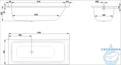 Стальная ванна Bette Select 170x70 с ножками