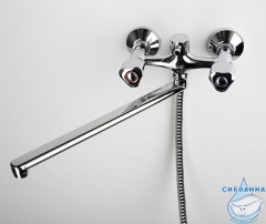 Смеситель для ванны WasserKRAFT Amper 2902L с душевым гарнитуром (хром)