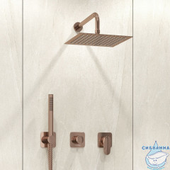 Душевая система Wasserkraft 250 1 режим A7751.287.338.329.290.292.291 (розовое золото)