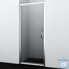 Дверь в нишу Wasserkraft Salm 100 см профиль хром, стекло прозрачное 27I12