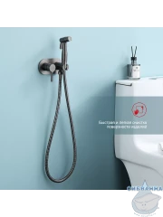 Встраиваемый смеситель Raglo R20.52.09 с гигиеническим душем (графит)