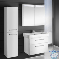 Тумба Dreja Q Max 80 с раковиной Q-80, белый глянец