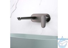 Смеситель для раковины встраиваемый Aquatek Ника AQ1813BGM (оружейная сталь)