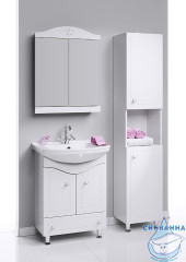 Пенал напольный Aqwella Classic Франческа 40 белый глянец