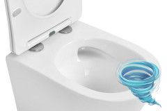 Унитаз подвесной безободковый Abber Bequem AC1102T с сиденьем Soft Close (микролифт) (белый)