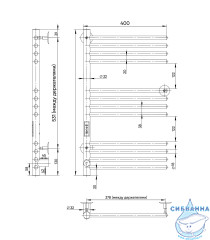 Полотенцесушитель электрический Indigo Family П12 (с таймером) 40х70 хром (с возможностью скрытого подключения, подключение L)