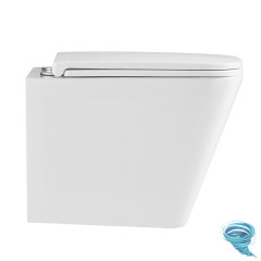 Унитаз подвесной безободковый Lemark Florex 9614001 с сиденьем быстросъемным Soft Close (микролифт)