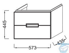 Тумба Jacob Delafon Reve EB1134-G1C 57 серый антрацит с раковиной Reve 60