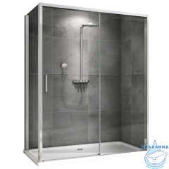 Душевое ограждение ABBER Komfort 140x90 AG93140-S92 профиль хром, стекло прозрачное (без поддона)