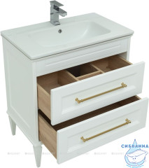 Тумба Aquanet Бостон 80 с раковиной Бостон 80 белый матовый