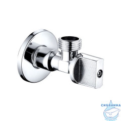 Кран угловой, с отражателем, 1/2; 1/2, шаровой, латунь, IDDIS, 910B0P1B2CZ