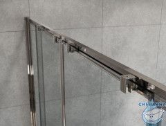 Душевое ограждение Vincea Гарда 180x100 профиль хром, стекло прозрачное VSR-1G21018CL