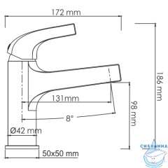 Смеситель для раковины Wasserkraft Sauer 7103 (без донного клапана) (золото)