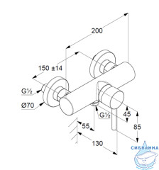 Смеситель для душа Kludi Bozz 388313976 (черный)